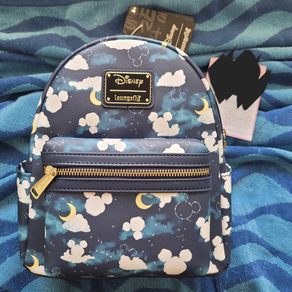 Loungefly Blue and White Disney Mickey Mouse Mini Backpack